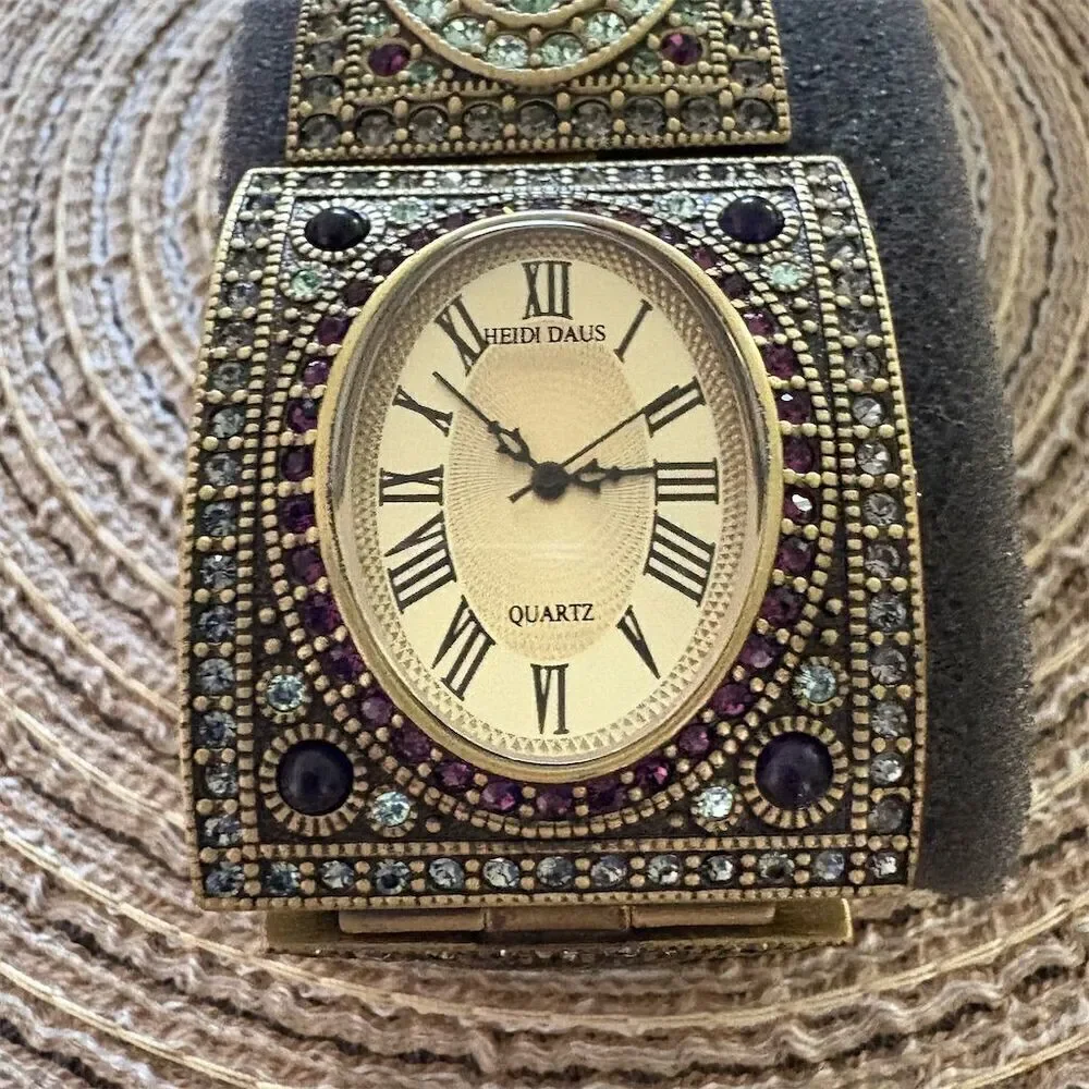 Heidi Daus Women's Art Deco Bracelet Watch with Jewels Art to wear